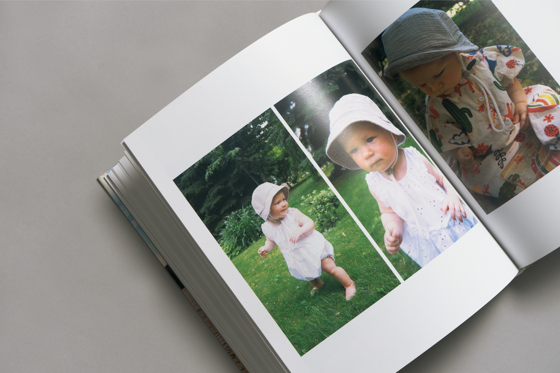 Коллекционная фотокнига в кофейном тканевом переплете